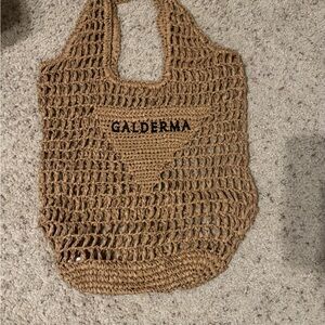 Brown Woven Shoulder Bag